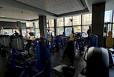 Legs press machine downstairs