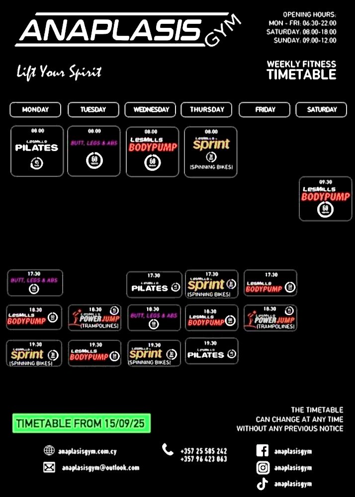 classes timetable sep25